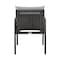 Armen Living Grand Outdoor Patio Dining Chairs with Arms in Aluminum with Gray Cushions, PK2 840254332683 - alternate 5